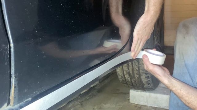Покраска порогов Раптором Mitsubishi Lancer X