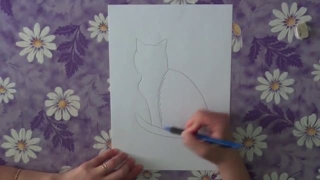 Как нарисовать кота поэтапно. Часть 6. смотреть онлайн