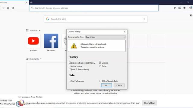 CLEAR HISTORY, DOWNLOADS, COOKIES & CACHE IN FIREFOX смотреть онлайн