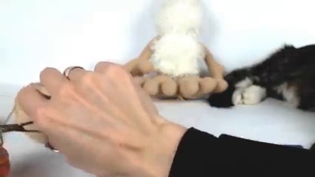 Буба домовенок. Буба. Мастер класс.  (Урок 4. ушки, ротик, носик)