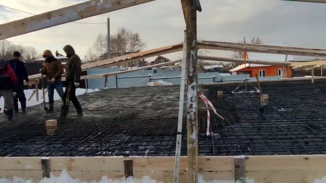Зимние бетонирование свайно-ростверкового фундамента