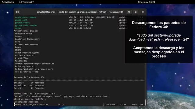 ✔️ ACTUALIZAR FEDORA 33 a 34 | Sin problemas смотреть онлайн