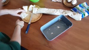 Пирог из лаваша с яйцом и луком