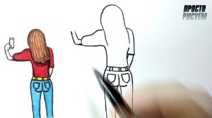 Как нарисовать КОРОЛЕВУ СЕЛФИ | Просто рисуем