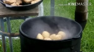 #ЯГотовлю  Картошка с мясом в казане ♥️