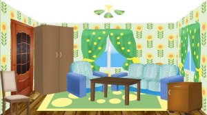 Изучение слов. Дом, комнаты, мебель. Говорящий котенок Рыжик. Развивающие мультики