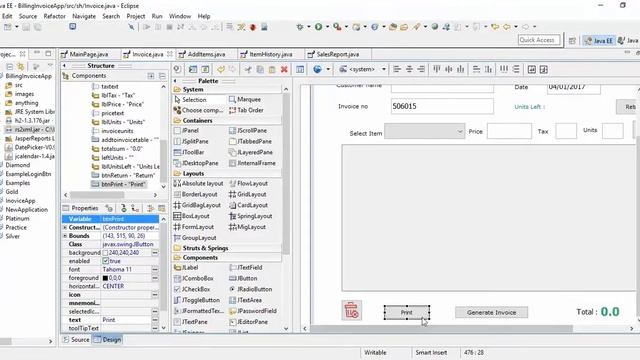 JTable - Print JTable in Java Swings/ AWT/SWT - Intact Abode смотреть онлайн