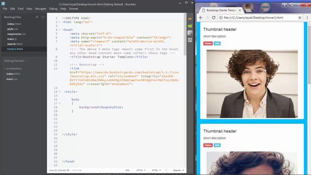 Awesome hover on image with Html 5 and css 3 || very easy video смотреть онлайн