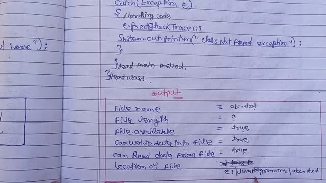 Display information of a file in java |lec-7| print information of a file by java program