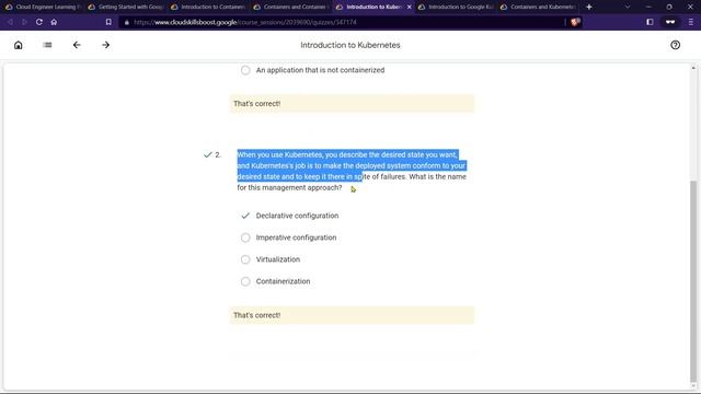 Quiz: Introduction to Containers and Kubernetes | All Quizzes Answers | GCCP | #quiz смотреть онлайн