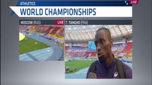 Teddy Tamgho after qualification (Moscow 2013)