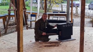 Построить деревянную беседку своими руками недорого. Отапливаемая печью на дровах. Круглая. 30 кв.м