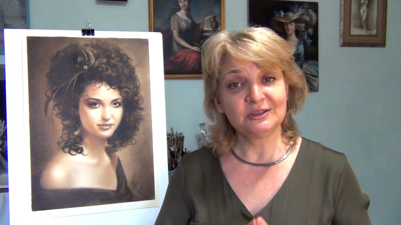 Как нарисовать портрет по фотографии. Техника "сухая кисть" Нарисовать портрет девушки по фотографии