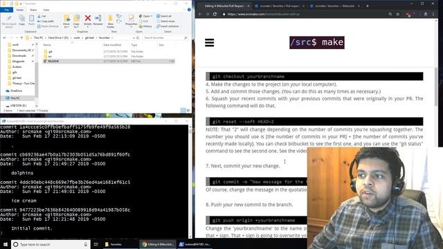 Editing A Bitbucket Pull Request (Squashing Commits) смотреть онлайн