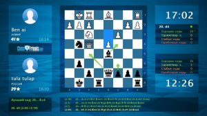 Анализ шахматной партии: Ben ai - tula tulap, 0-1 (по ChessFriends.com)