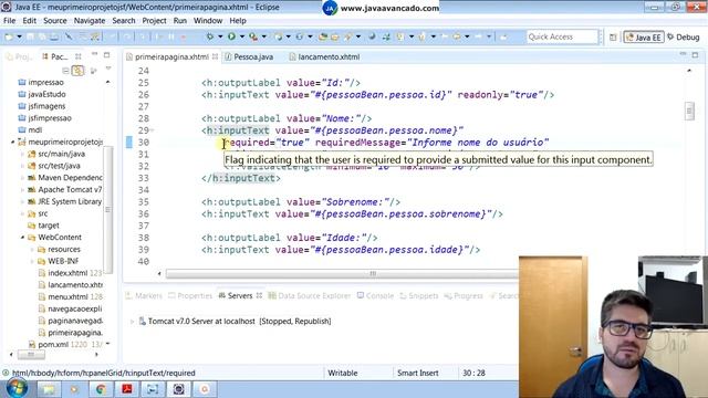Curso de JSF - Introdução ao Bean Validation Hibernate смотреть онлайн