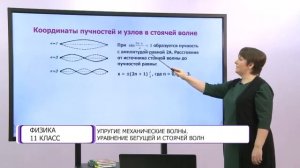 Физика. 11 класс. Упругие механические волны. Уравнение бегущей и стоячей волны /16.11.2020/