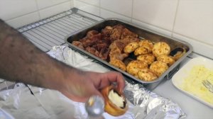 ГРИБЫ ФАРШИРОВАННЫЕ с КУРИНЫМ МЯСОМ в ДУХОВКЕ