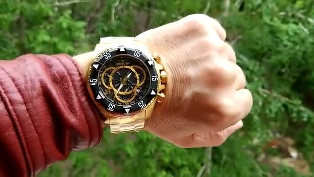 Часы Invicta мужские диаметр 52ммцвет золото-чёрный высота 17мм цена 420$