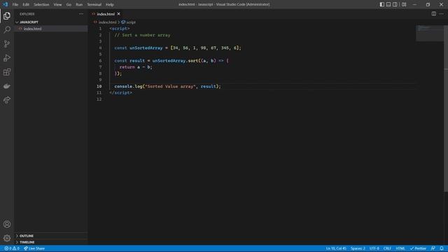 JavaScript Interview Questions - #11 | How to Sort a Number Array? #javascript #typescript