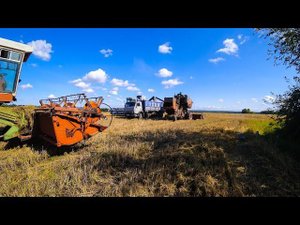 Уборочная 2019 Один на двух машинах Продолжение