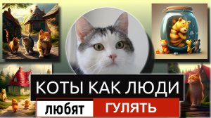 Коты как люди любят гулять