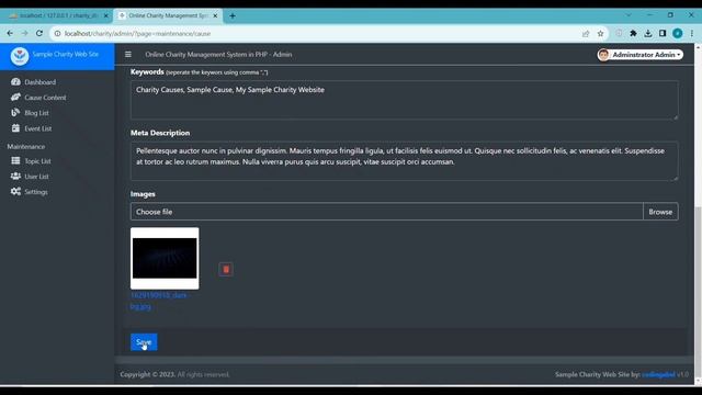 Charity Management System in PHP and Mysql with free Source code ? Download ??
