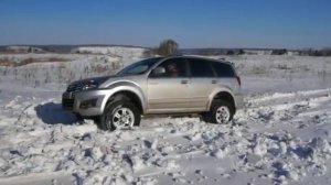 HOVER H3 буксует. Река Ангара.