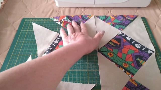 Шью лоскутный БЛОК из двух расцветок ткани /для начинающих / Patchwork