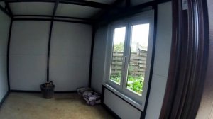 Гараж 9 метров и навес 6 метров из сенвич панелей из минеральной ваты.mp4