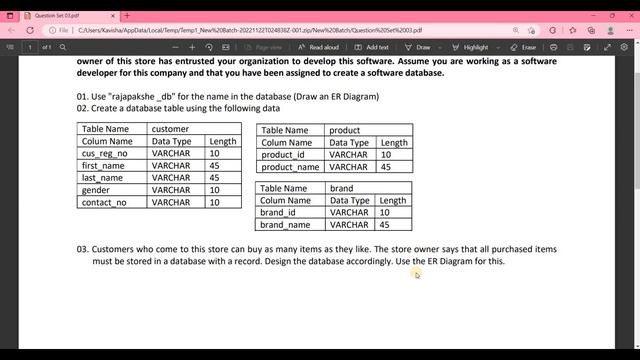Data Base Task 03 |Create Tables Using Customized Databases | 1st Year | Java Institute смотреть онлайн