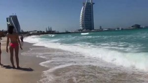 Пляж около отеля Парус Дубай, Бурж Аль Араб