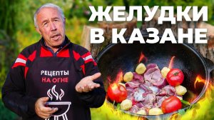 ГУСИНЫЕ ЖЕЛУДКИ с картошкой В КАЗАНЕ