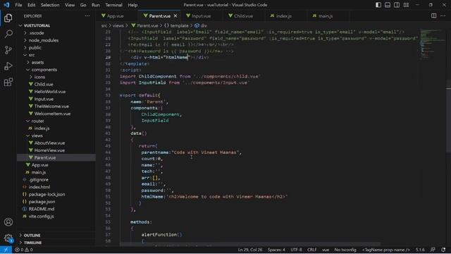 Part-12 | step by step learn vue js 3 from beginner to advance in hindi | HTML Rendering
