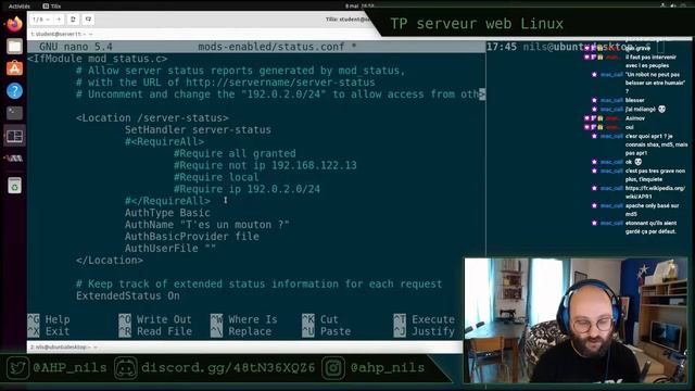 TP serveur Linux E12 - stream du 08 mai 2022 смотреть онлайн