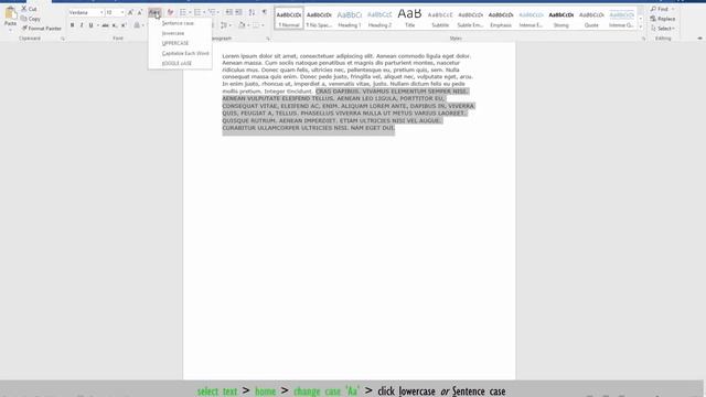Convert Caps to Lowercase Text - Microsoft Word смотреть онлайн