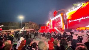 Шоу Всероссийского мотоклуба «Ночные волки»  на празднование Дня города в подмосковном Красногорске