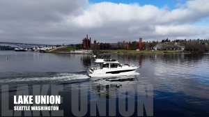 Serene Waters: A Drone's View of Lake Union, Seattle - Boating on Glass-like Water