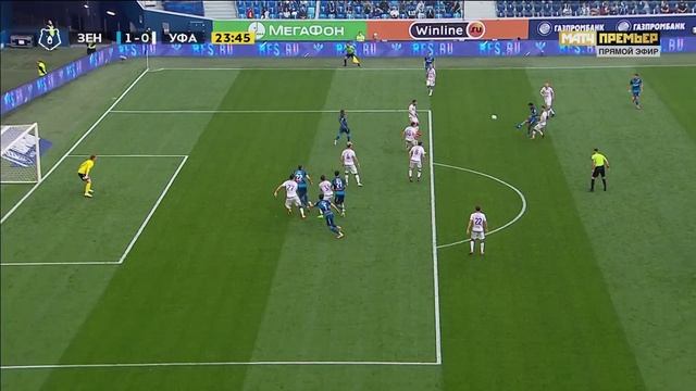 Зенит - Уфа. 1:0. Сердар Азмун, Тинькофф РПЛ, 9 тур 26.09.2020