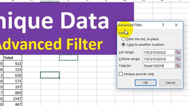 How to List Unique Values with Advanced Filter in Excel Explained