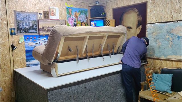 обивка дивана тканевым покрытием