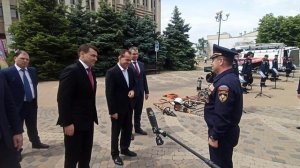 Выставка пожарной техники Краснодарского края и губернатор