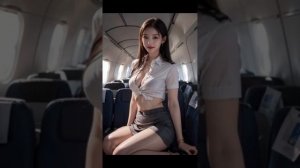 AI lookbook стюардессы корейской авиокомпании #ai #lookbook #aiart