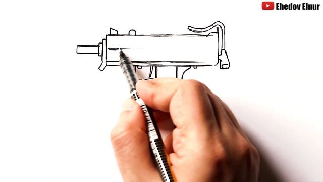 Как нарисовать Пистолет-пулемет Узи смотреть онлайн