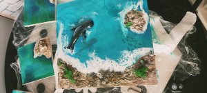 МОРЕ эпоксидной смолой. Картина своими руками. МК