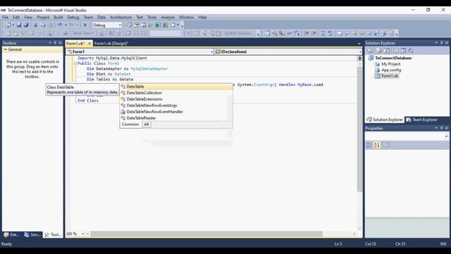 Visual Studio 2010 To Connect phpMyAdmin Database