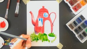 Как нарисовать сказочный домик. Акварель. Уроки рисования для детей. Просто рисуем.