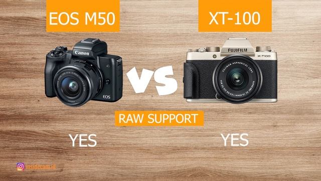 CANON EOS M50 VS FUJIFILM X-T100 смотреть онлайн