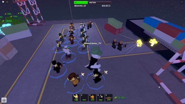 Одними ПИСТОЛЕТАМИ против зомби - в Roblox Tower Defense Simulator смотреть онлайн