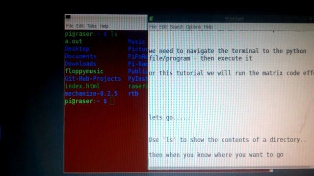 Command Terminal Tutorial - Matrix movie Code - Running Python from DOS or Linux